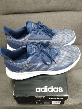 adidas Duramo 9 Dark Blue Knit Lace-Up Athletic Sneakers Men's Sz 9 Item#F35275